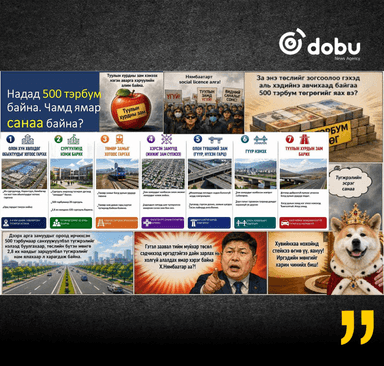 НАДАД 500 ТЭРБУМ БАЙНА. ТАНД САНАА БАЙНА УУ?