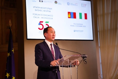 ХХААХҮ-ийн сайд М.Бадамсүрэн Итали–Монголын бизнес форумын хаалтад үг хэлэв