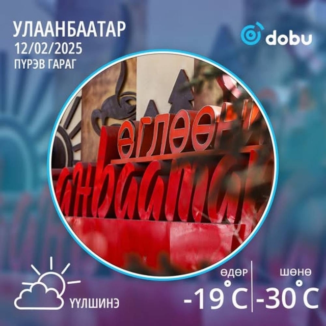 Улаанбаатарт өдөртөө -19 градус хүйтэн байна