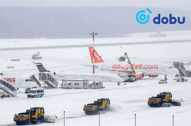 Финландад цас их орж, Киттила нисэх онгоцны буудлаас хөөрөх бүх нислэг цуцлагджээ