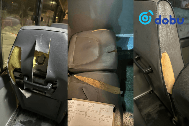 Автобусны суудлыг зориудаар хурц ирмэгтэй зүйлээр зүсэж, урсан  этгээдийг цагдаад мэдэгдэнэ