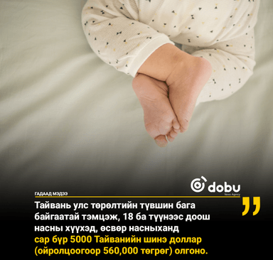 Тайвань Улс хүн амаа өсгөх шинэ стратеги боловсруулжээ