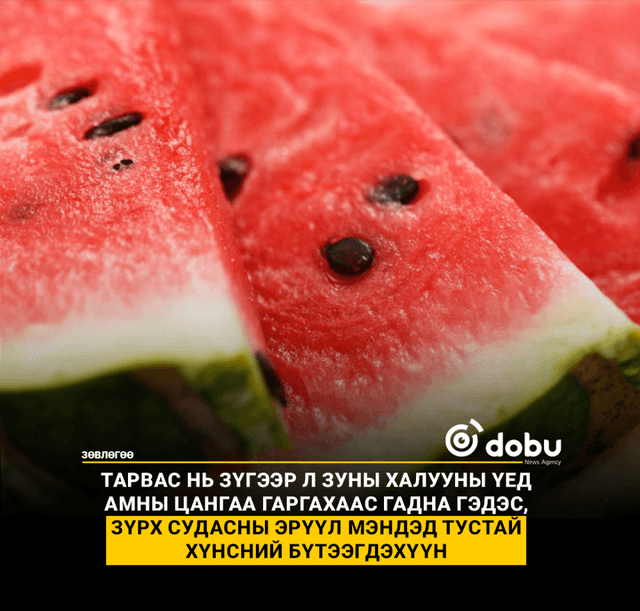 ЗӨВЛӨГӨӨ: Тарвас цусны судсыг хамгаалдаг жимс